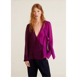 Mango Two-Tone Relaxed Fit Blouse